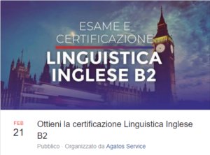 Ottieni la certificazione Linguistica Inglese B2